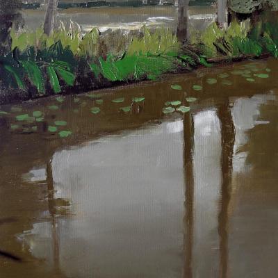 Le canal à pincé (Huile,46x38)