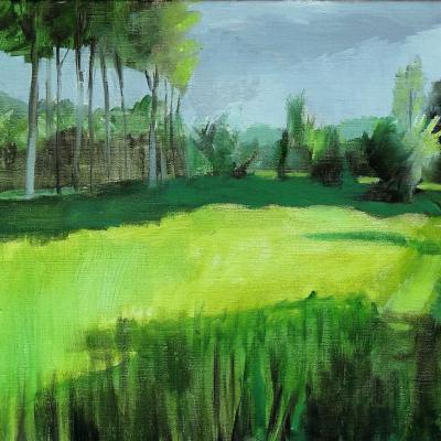 Lumières d'un soir (huile 40x80)