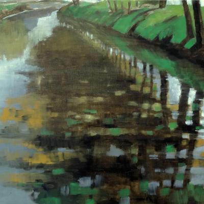 Reflets du matin (huile sur toile, 65x55)