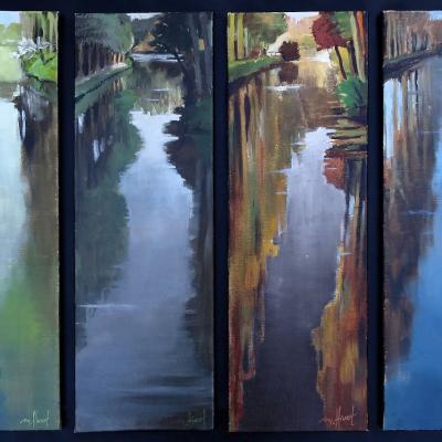 Les quatre saisons (huiles sur toiles, 4x (20x60))