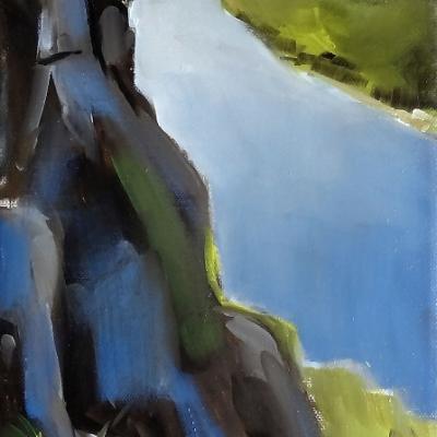 Mûrs Erigné (huile sur toile, 20x60)