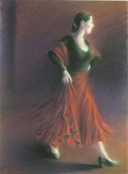 La danseuse de flamenco (Pastel)