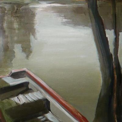 La barque (Huile,80x40)